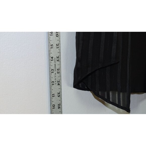 Lauren Ralph Lauren Sheer Black Striped Blouse & Camisole Set Womens Size XL - Picture 6 of 8